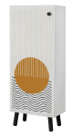 Kingakapp Kalune Design Vegas SB 949, valge v./must v./kollane v., 38 cm x 50 cm x 135 cm