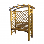 Taimetugi "Pergola koos pingiga" 4IQ, 160 cm x 70 cm, 190 cm, puit, puidu v.