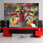 Fototapeet Artgeist Graffiti Monster MNEW010107SAM, 105 cm x 147 cm