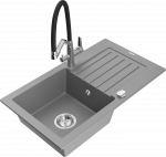 K&ouml;&ouml;givalamu koos kraaniga Mexen Pablo Duo, graniit, 75.2 cm x 43.6 cm x 16.1 cm, h&otilde;be/must/hall