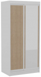 Riidekapp ADRK Delia, valge v./pruunikas v., 100 cm x 60 cm x 205 cm, peegliga