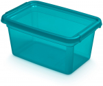 Kaanega hoiukarp, esemete hoidmiseks Orplast Base Store Ocean, 4.5 l, l&auml;bipaistev v./sinine v., 28 x 19 x 13 cm