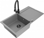 K&ouml;&ouml;givalamu koos kraaniga Mexen Leo, vaik/graniit, 90 cm x 50 cm x 19 cm, hall