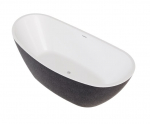 Vann, teisaldatav Besco Ayla Glam Graphite, 170 cm x 80 cm x 68 cm, ovaalne, kroom/grafiit