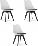 Toolide komplekt Leobert Mark, matt, valge v./must v., 43 cm x 49 cm x 82 cm, 3 tk