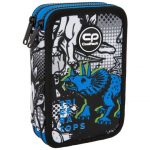 Pinal, koos tarvikutega CoolPack Jumper 2 T-Rex, 19.5 cm x 12.5 cm, sinine/valge/must