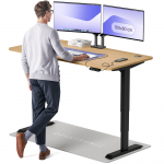 Arvutilaud reguleeritava k&otilde;rgusega Desktronic HomePro, 160 cm x 80 cm, 61 - 125.5 cm, tamm v./must v.