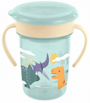 Laste kruus Miniland Sippy Jurassic, 260 ml, 6+ kuud, plastik, sinine