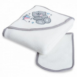 Laste r&auml;tik, kinnastega Akuku Bear, valge v./hall v., 80 cm