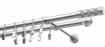 Kardinapuu komplekt Olimp Cylinder Krysztal, 250 cm, &Oslash; 19 mm, roostevaba teras