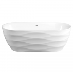 Vann, teisaldatav AMO-1104D, 170 cm x 75 cm x 58 cm, ovaalne, valge