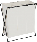 Pesukorv Kesper Trio, 48.3 l, valge v./must v., 69 cm x 37 cm