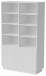 Raamaturiiul Cama Liverti, valge v./pruunikas v., 171 cm x 100 cm x 42 cm