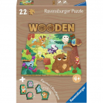 Puidust pusle Ravensburger Happy Forest Friends, 19 cm x 19 cm, 22 tk, mitmev&auml;rviline