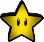 Valgusti Paladone Super Mario Super Star, must v./kollane v.