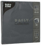 Pabersalvr&auml;tikud Pap Star Daily Collection, 32 cm x 32 cm, must v., 20 tk