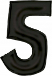 Fooliumist &otilde;hupall number Amscan 5, must v.