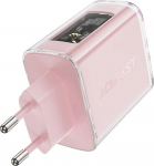 Telefoni laadija AceFast, USB Type A/2 x USB Type C, roosa v., 65 W