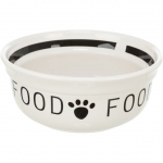 Kauss loomale Trixie Food 24414, 0.6 l, 15 cm x 15 cm, valge v./must v.