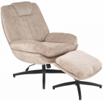 Tugitool koos jalatoega Leisure Furniture Declan, beež v., 90 cm x 75 cm x 100 cm