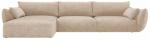 Nurgadiivan Cosmopolitan Design Matera Eden 4, tume beež v&auml;rv, vasak, 171 x 308 cm x 85 cm