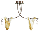 Valgusti lagi Candellux Lighting Magma 32-84791, G9, 2 x 40 W, valge v. / pruun v.
