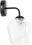 Valgusti seinale Candellux Lighting Krista 21-58195, E27, 1 x 40 W, l&auml;bipaistev v. / must v.
