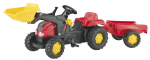 Pedaaltraktor Rolly Toys Kid-X, must v./punane v.