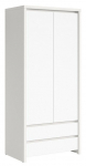 Riidekapp Kaspian, valge v., 90 cm x 55.5 cm x 200.5 cm