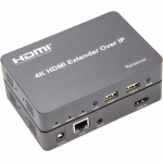Pikendusjuhe Extra Digital HDMI Cat5e/Cat6 Extender 4K@150m HDMI in/3.5mm/RJ-45/USB female, 2 x USB female, hall