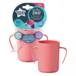 Laste kruus Tommee Tippee Non-Spill Cup Easiflow 360&deg;, 200 ml, 6 aastat, plastik, roosa v.