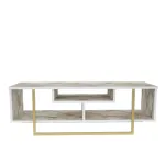 TV-laud Kalune Design Asal 120, pruun v./kuldne v./valge v., 35.2 cm x 120 cm x 40.2 cm