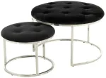 Taburet Kayoom Becky 825, h&otilde;be v./must v., 60 cm x 60 cm x 41 cm