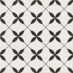 Plaadid, kivimassi Cersanit Patchwork Black 5902115769504, 29.8 cm x 29.8 cm, valge/must