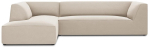 Nurgadiivan Micadoni Home Ruby 4 Seats, hele pruun v., vasak, 273 x 180 cm x 69 cm