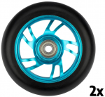Rollerite lisavarustus, rattad Black Dragon Stunt Scooter Wheel Set Spoked Alu, sinine/must, 2 tk