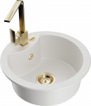 K&ouml;&ouml;givalamu Mexen Diego 6512-20-670300-50, graniit, 48.8 cm x 48.8 cm x 16.7 cm, kuldne/valge