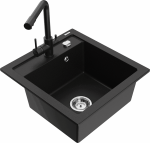 K&ouml;&ouml;givalamu koos kraaniga Mexen Vito, vaik/graniit, 49 cm x 52 cm x 21 cm, must