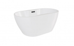 Vann, teisaldatav Besco Navia, 140 cm x 75 cm x 60 cm, ovaalne, valge/must