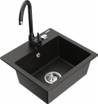 K&ouml;&ouml;givalamu koos kraaniga Mexen Milo Metallic black/gold+Black, graniit, 43 cm x 41 cm x 17.1 cm, metallic black/gold+black