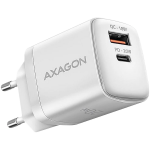 Telefoni laadija Axagon ACU-PQ20W, USB Type C/USB Type A, 8.4 cm, valge v., 20 W