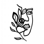 Valgusti seinale Opviq Flower Faced, E27, 1 x 40 W, must v.