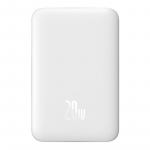 Akupank Baseus Magnetic, 10000 mAh, 5 - 60 W, valge