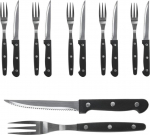 S&ouml;&ouml;giriistade komplekt BBQ Set, h&otilde;be v./must v., 12 tk.