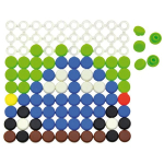 Mosaiik nuppudega, komplekt Eduplay, mitmev&auml;rviline