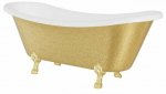 Vann, teisaldatav Besco Amelia Glam, 190 cm x 77 cm x 69 cm, ovaalne, kuldne
