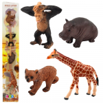 Kujukeste komplekt, loomad Lean Toys Wild Life, 4 tk, mitmev&auml;rviline
