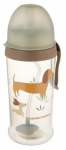 Pudel silikoonk&otilde;rrega Canpol Babies Non-Spill Sport, 350 ml, 9 kuud, plastik/silikoon, pruun