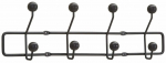 Seinale kinnitatav riidepuu Udo, 14.5 cm, must