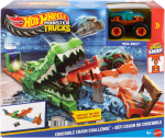 Autorada Mattel Hot Wheels Monster Trucks Crocodile Crash Challenge JJN45, mitmev&auml;rviline